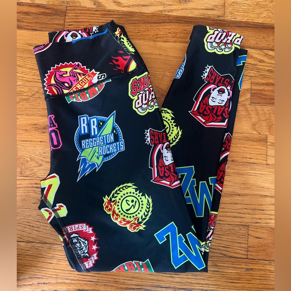 Zumba Fitness Leggings with Bold Graphic Design